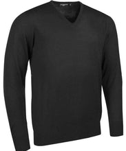 Load image into Gallery viewer, Glenmuir Men&#39;s Wilkie V Neck Fine Merino Sweater - Black
