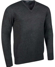 Load image into Gallery viewer, Glenmuir Men&#39;s Wilkie V Neck Fine Merino Sweater -Charcoal
