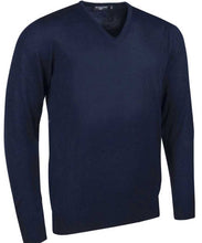 Load image into Gallery viewer, Glenmuir Men&#39;s Wilkie V Neck Fine Merino Sweater - Dark Navy
