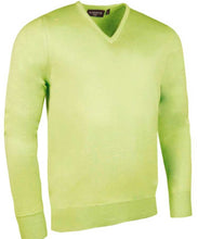 Load image into Gallery viewer, Glenmuir Men&#39;s Wilkie V Neck Fine Merino Sweater - Soft Lime
