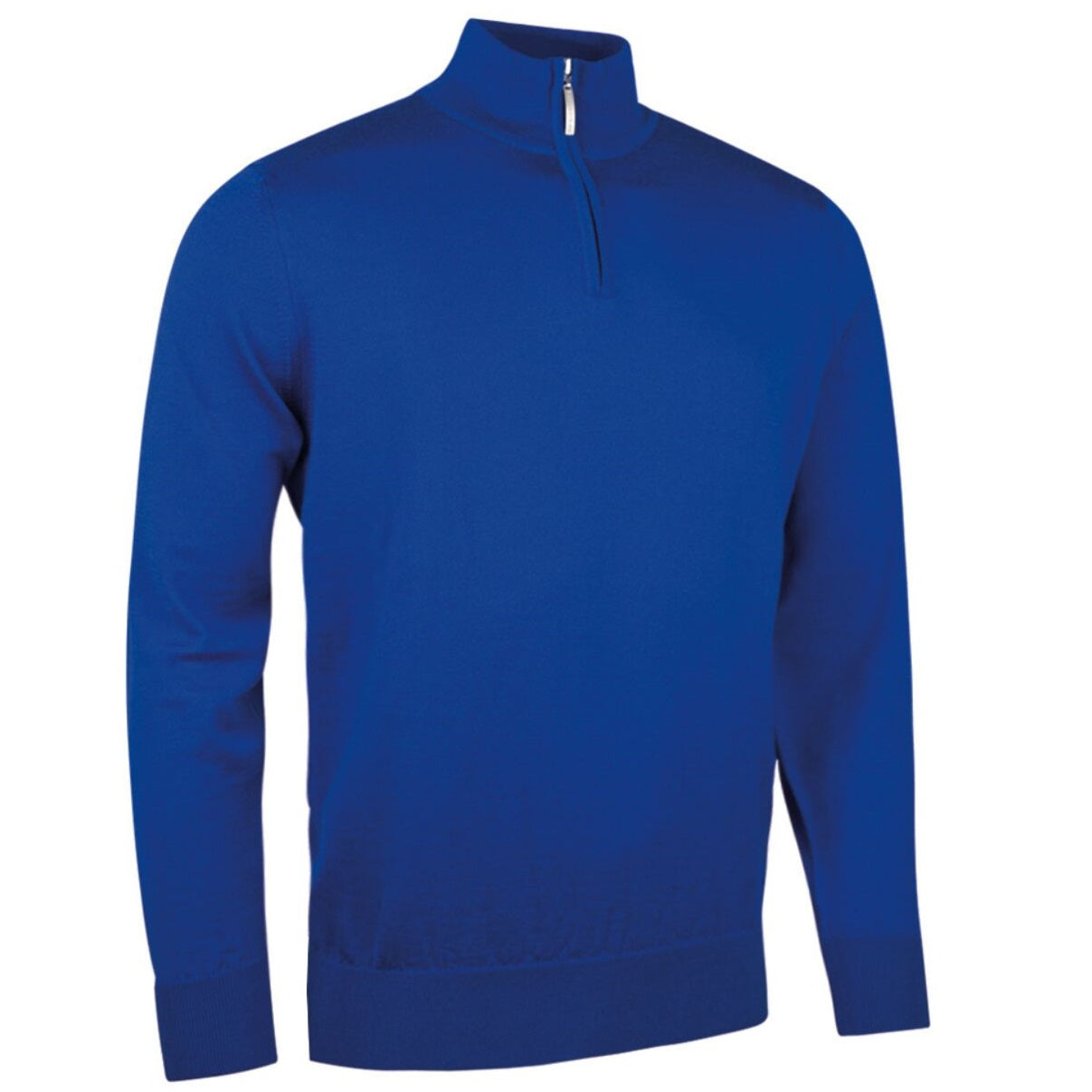 GLENMUIR Jasper Quarter Zip Merino Wool Sweater - Mens - Ascot Blue