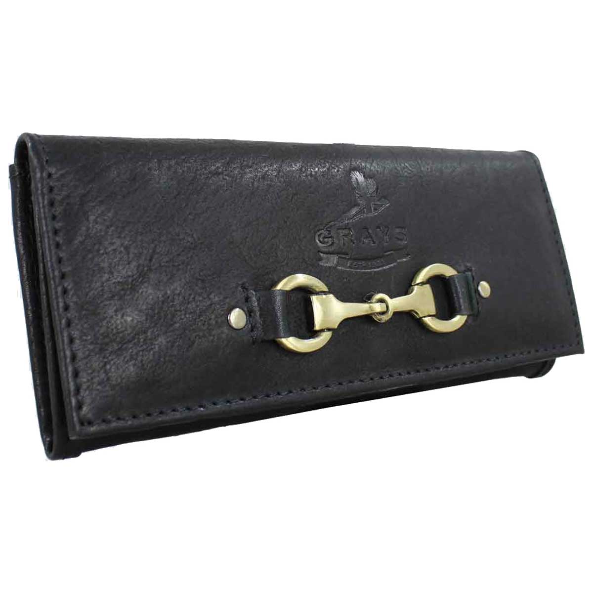 GRAYS Lily Snaffle Leather Purse - Women's - Black