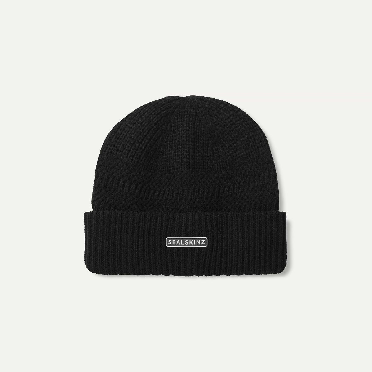 SEALSKINZ Gressenhall Waterproof Cold Weather Textured Stripe Roll Cuff Beanie - product view 1