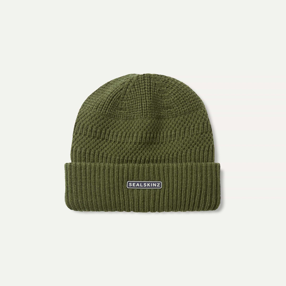 SEALSKINZ Gressenhall Waterproof Cold Weather Textured Stripe Roll Cuff Beanie - product view 2