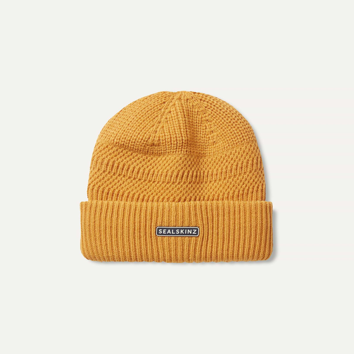 SEALSKINZ Gressenhall Waterproof Cold Weather Textured Stripe Roll Cuff Beanie - product view 5