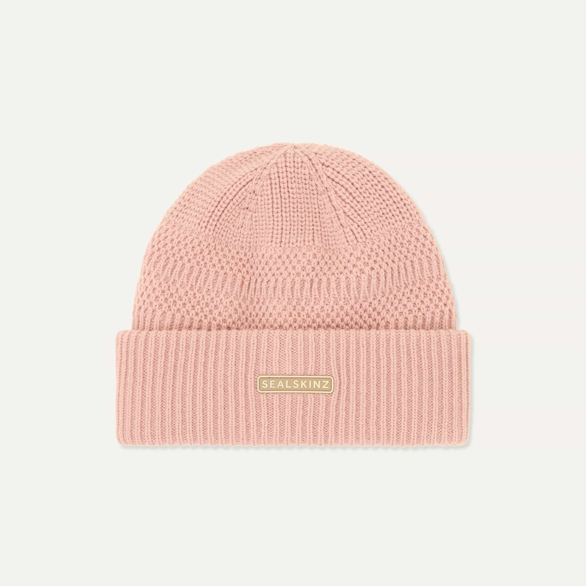 SEALSKINZ Gressenhall Waterproof Cold Weather Textured Stripe Roll Cuff Beanie - product view 6