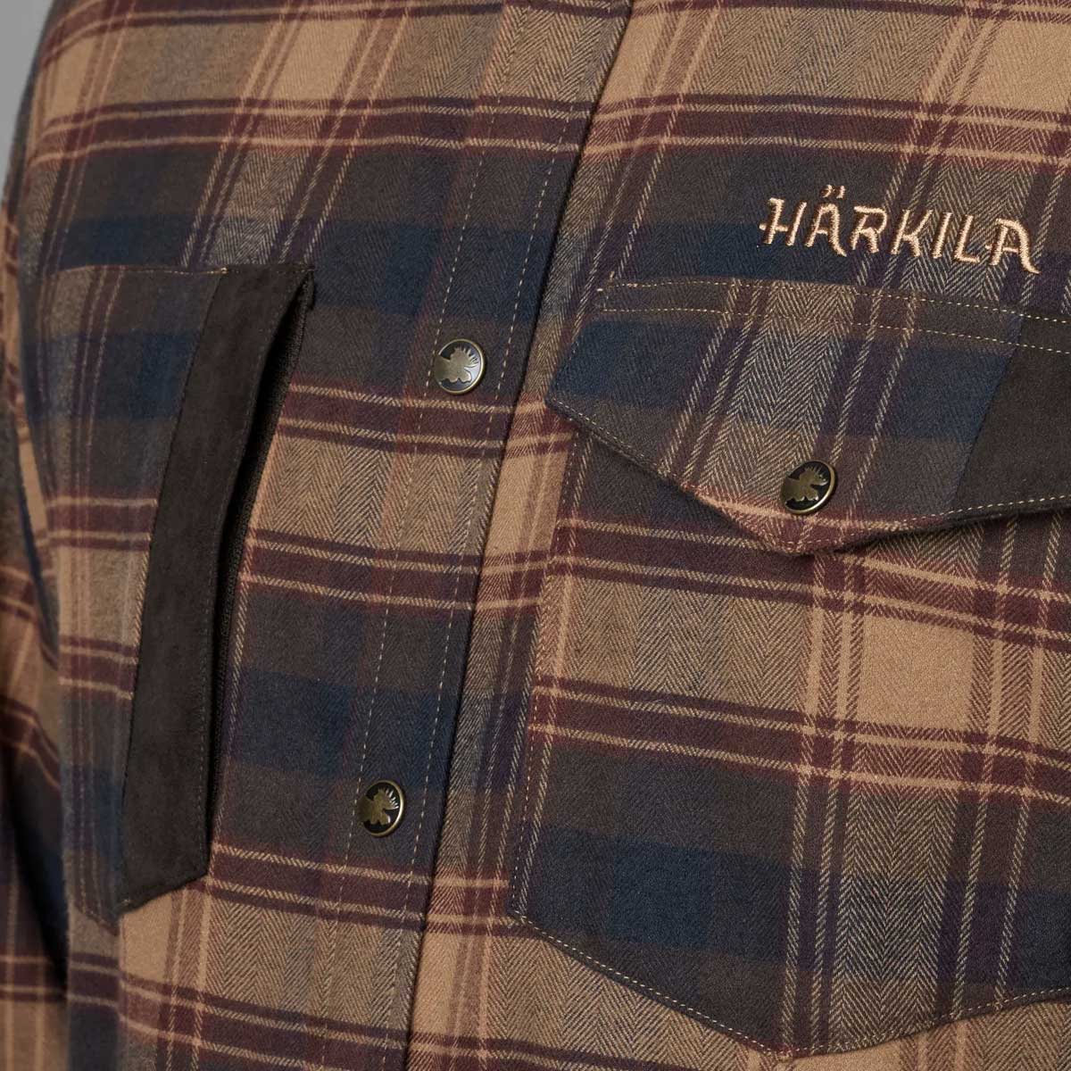 HARKILA Aivak Soft Brushed Shirt - Mens - Burgundy