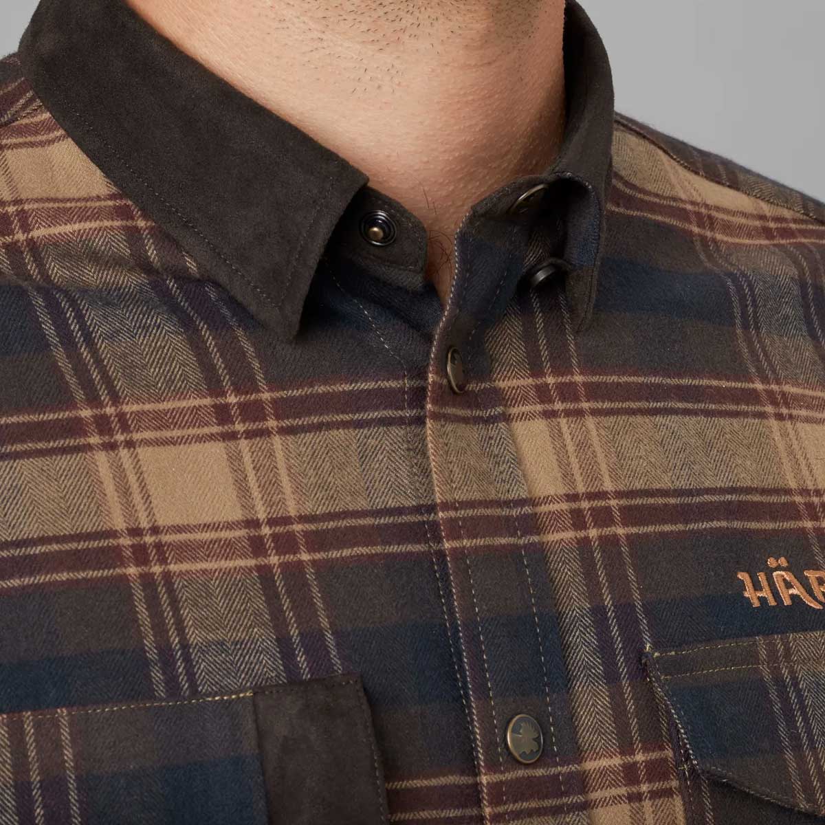 HARKILA Aivak Soft Brushed Shirt - Mens - Burgundy