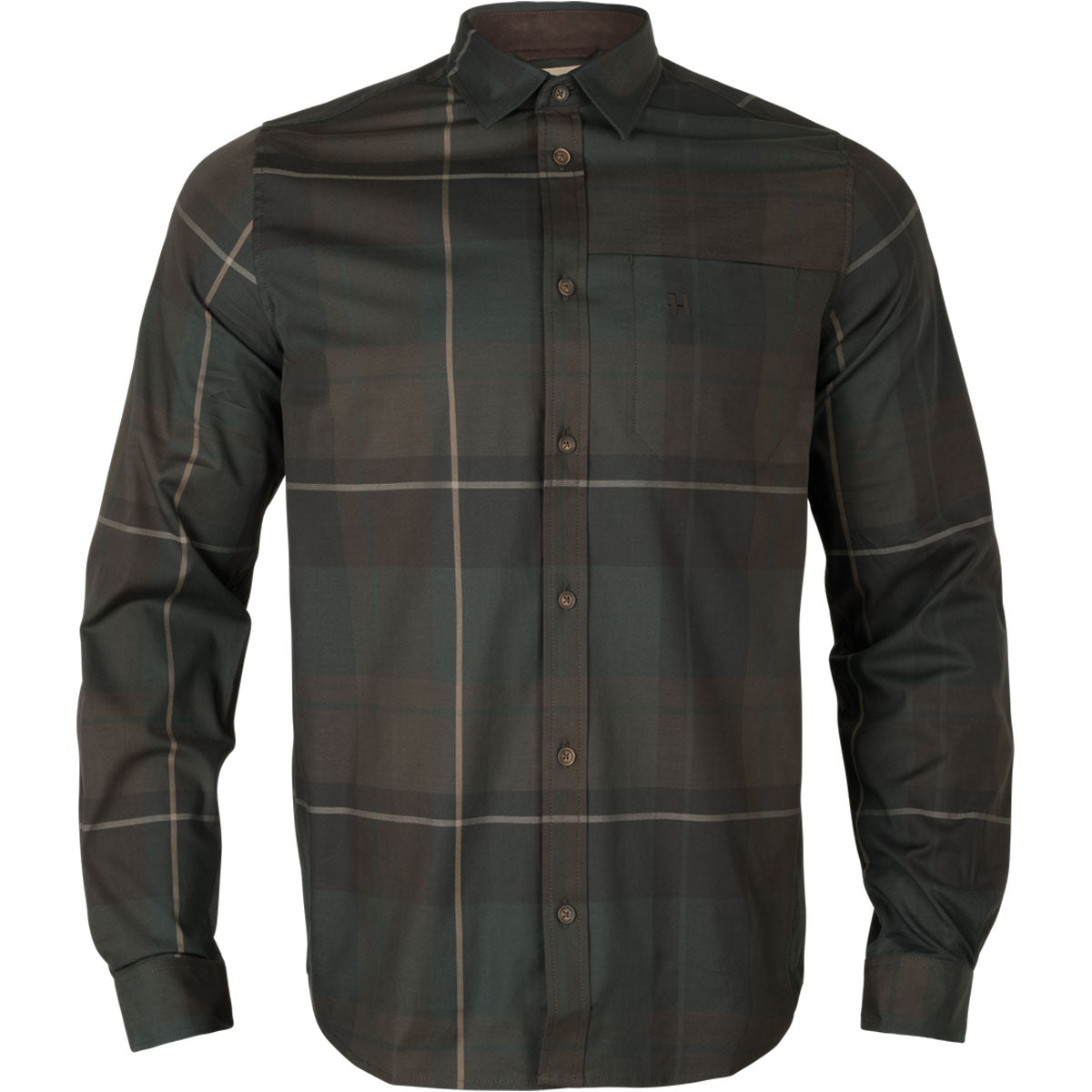 HARKILA Akse Long Sleeve Shirt - Mens - Shadow Brown Check