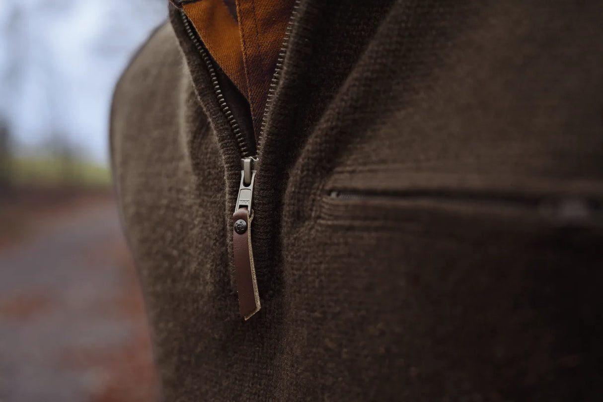 HARKILA Annaboda WSP Knit Half Zip - Mens - Demitasse Brown