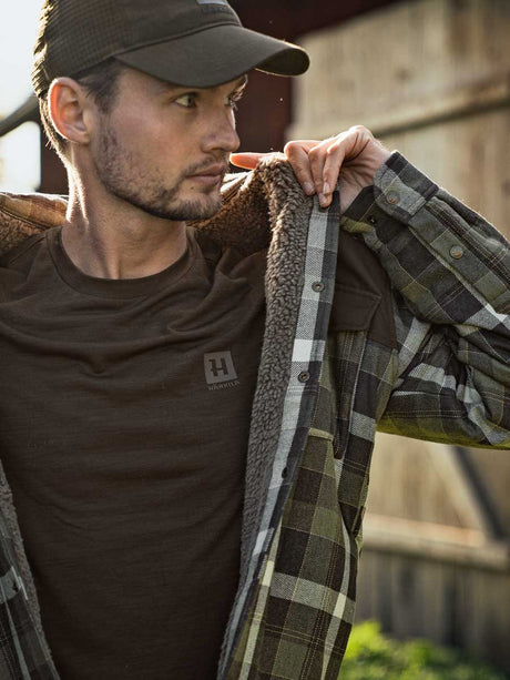 HARKILA Asmund Insulated Wool Shirt Jacket - Mens - Willow Green/Phantom Harkila