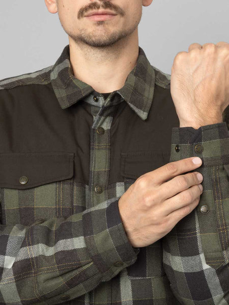 HARKILA Asmund Insulated Wool Shirt Jacket - Mens - Willow Green/Phantom Harkila