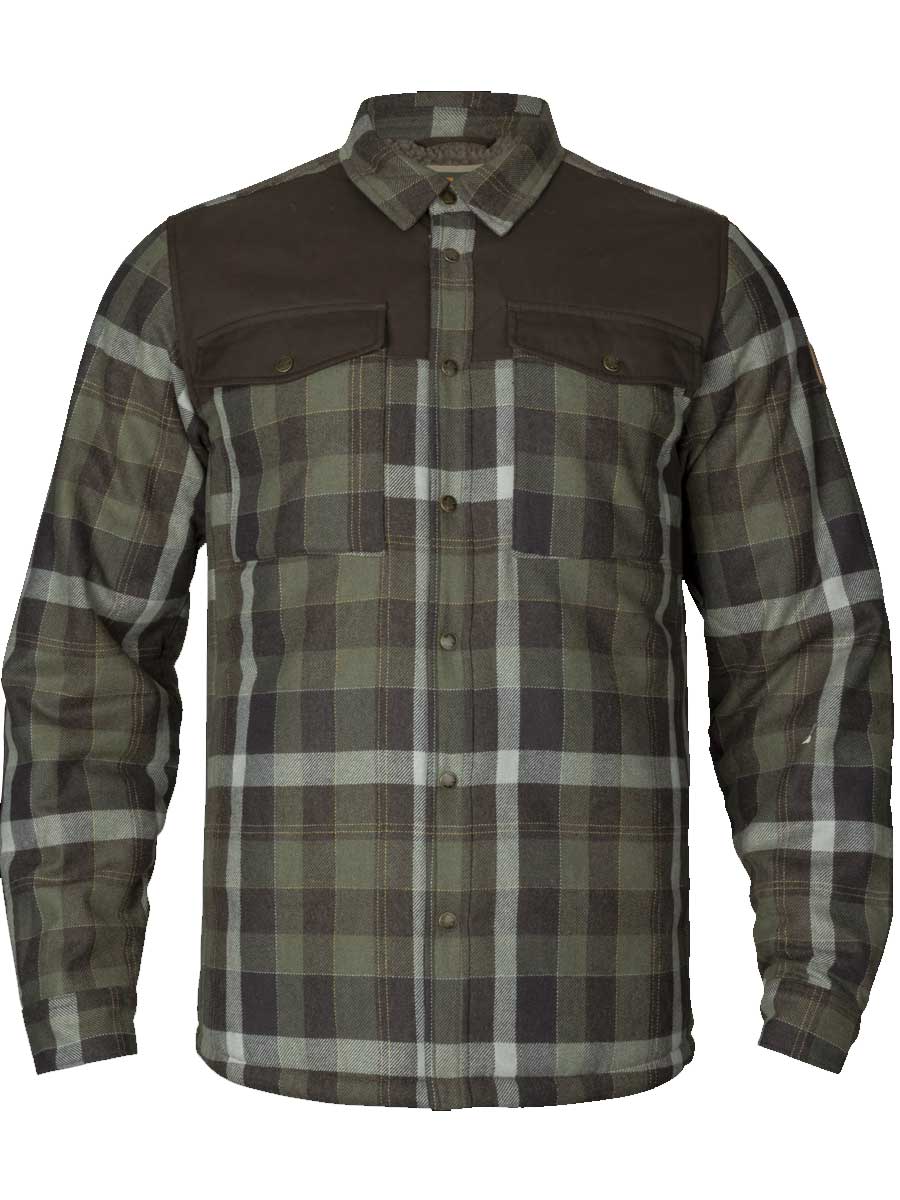 HARKILA Asmund Insulated Wool Shirt Jacket - Mens - Willow Green/Phantom Harkila