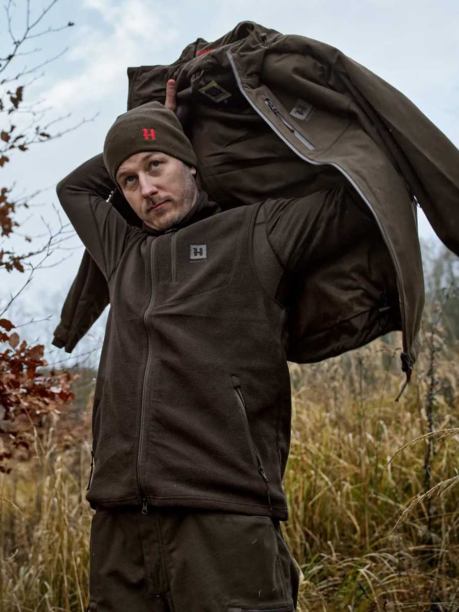 HARKILA Aspire Fleece Waistcoat - Mens - Shadow Brown