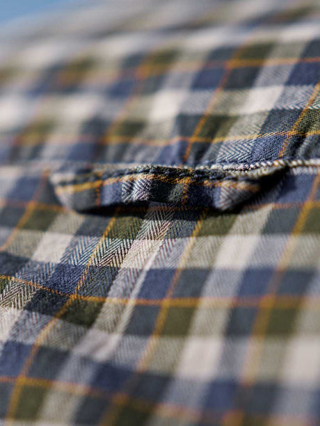 HARKILA Fjell Short Sleeve Shirt - Mens - Naval Blue Check