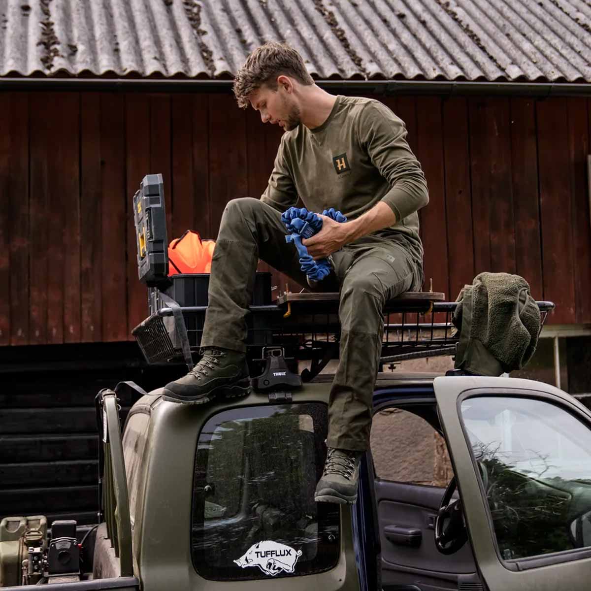 HARKILA Fjell Trousers - Mens - Forest Night / Rosin