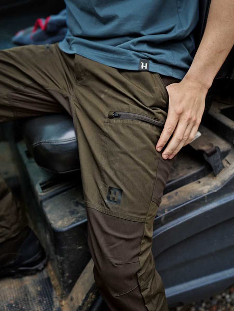 HARKILA Fjell Trousers - Mens - Willow Green / Shadow Brown