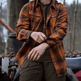 HARKILA Folke Long Sleeve Shirt - Mens - Maple Check