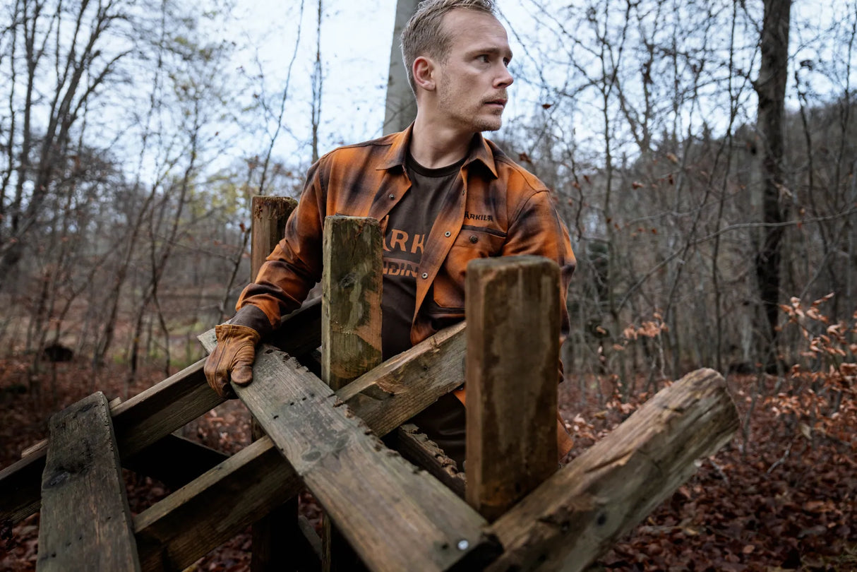 HARKILA Folke Long Sleeve Shirt - Mens - Maple Check