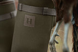 HARKILA Forester Textile & Rubber Wellington Boots - Willow Green / Deep Brown