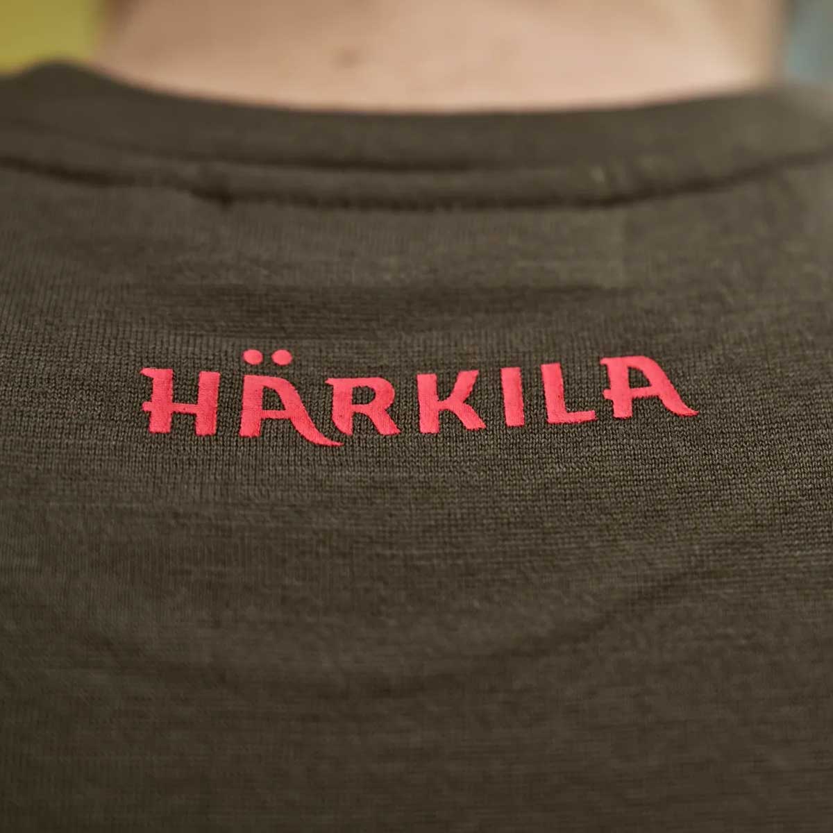 HARKILA Game T-shirt - Merino Wool - Mens - Willow Green Moose