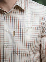 HARKILA Haywood Wool Blend Long Sleeve Shirt - Mens - Arabian Spice Check