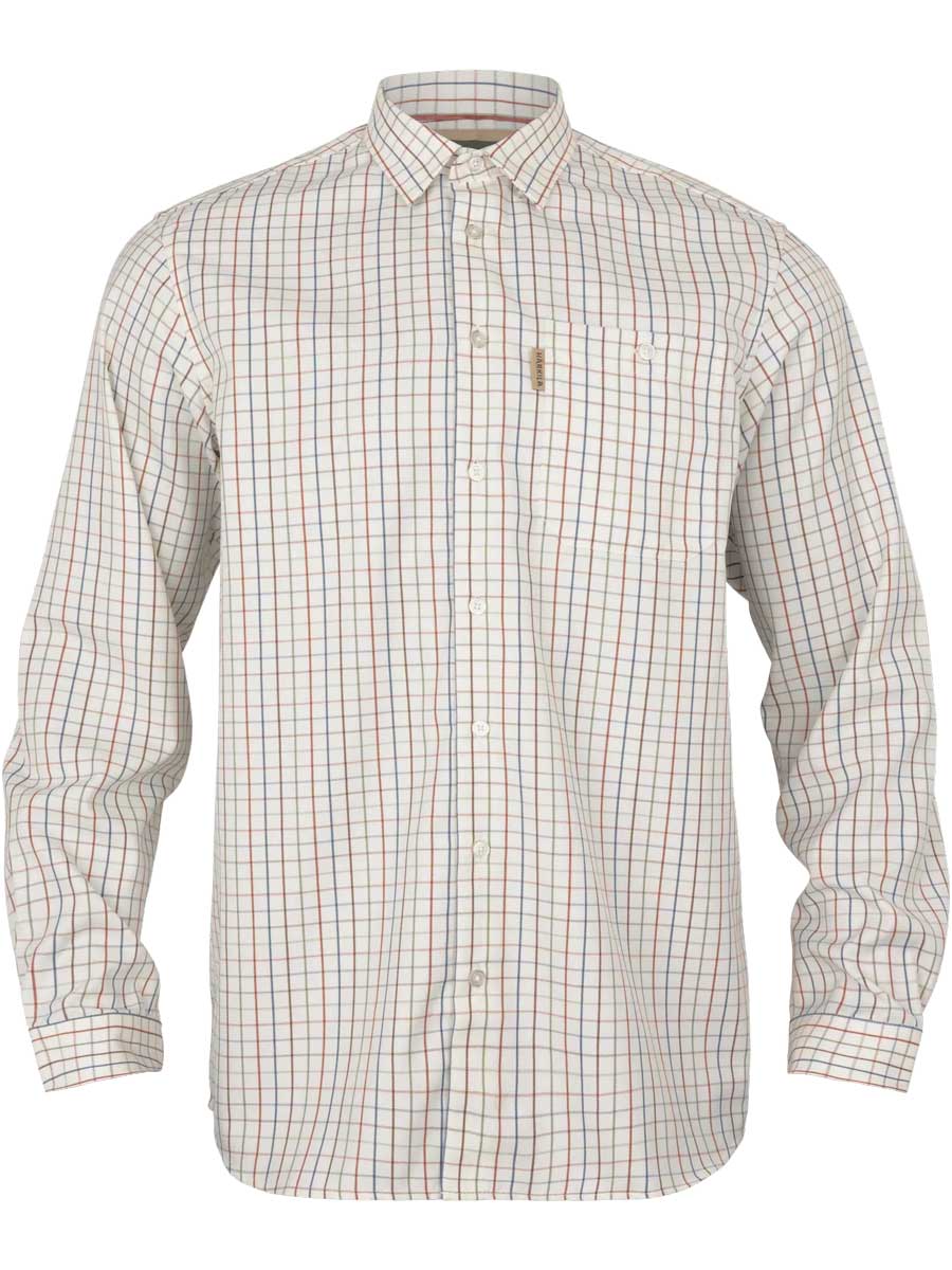 HARKILA Haywood Wool Blend Long Sleeve Shirt - Mens - Arabian Spice Check
