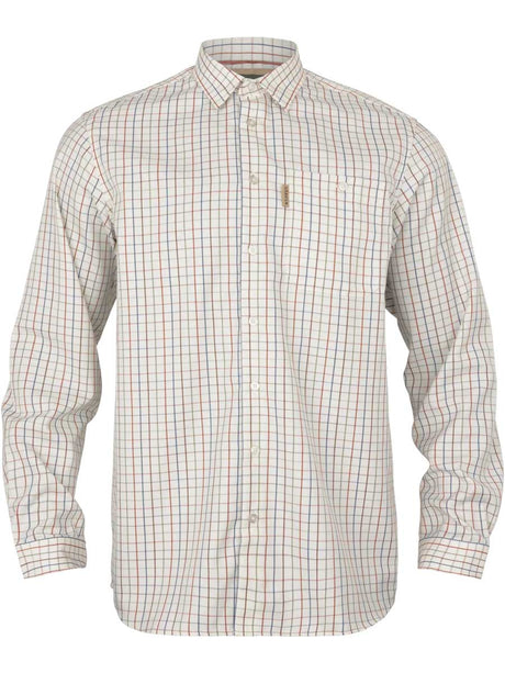 HARKILA Haywood Wool Blend Long Sleeve Shirt - Mens - Arabian Spice Check