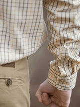 HARKILA Haywood Wool Blend Long Sleeve Shirt - Mens - Arrowwood Yellow Check