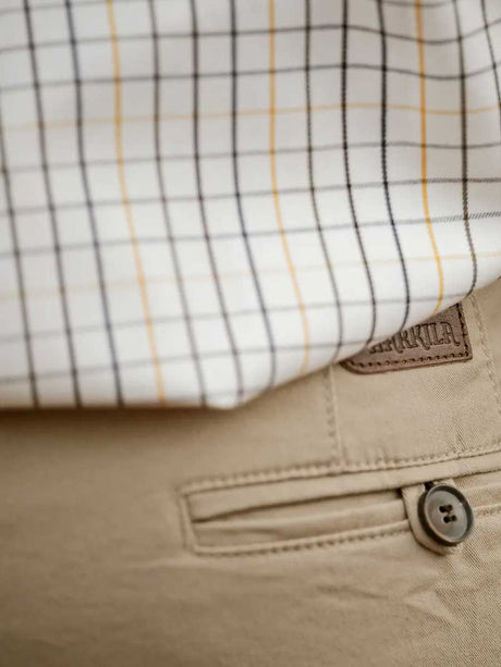 HARKILA Haywood Wool Blend Long Sleeve Shirt - Mens - Arrowwood Yellow Check