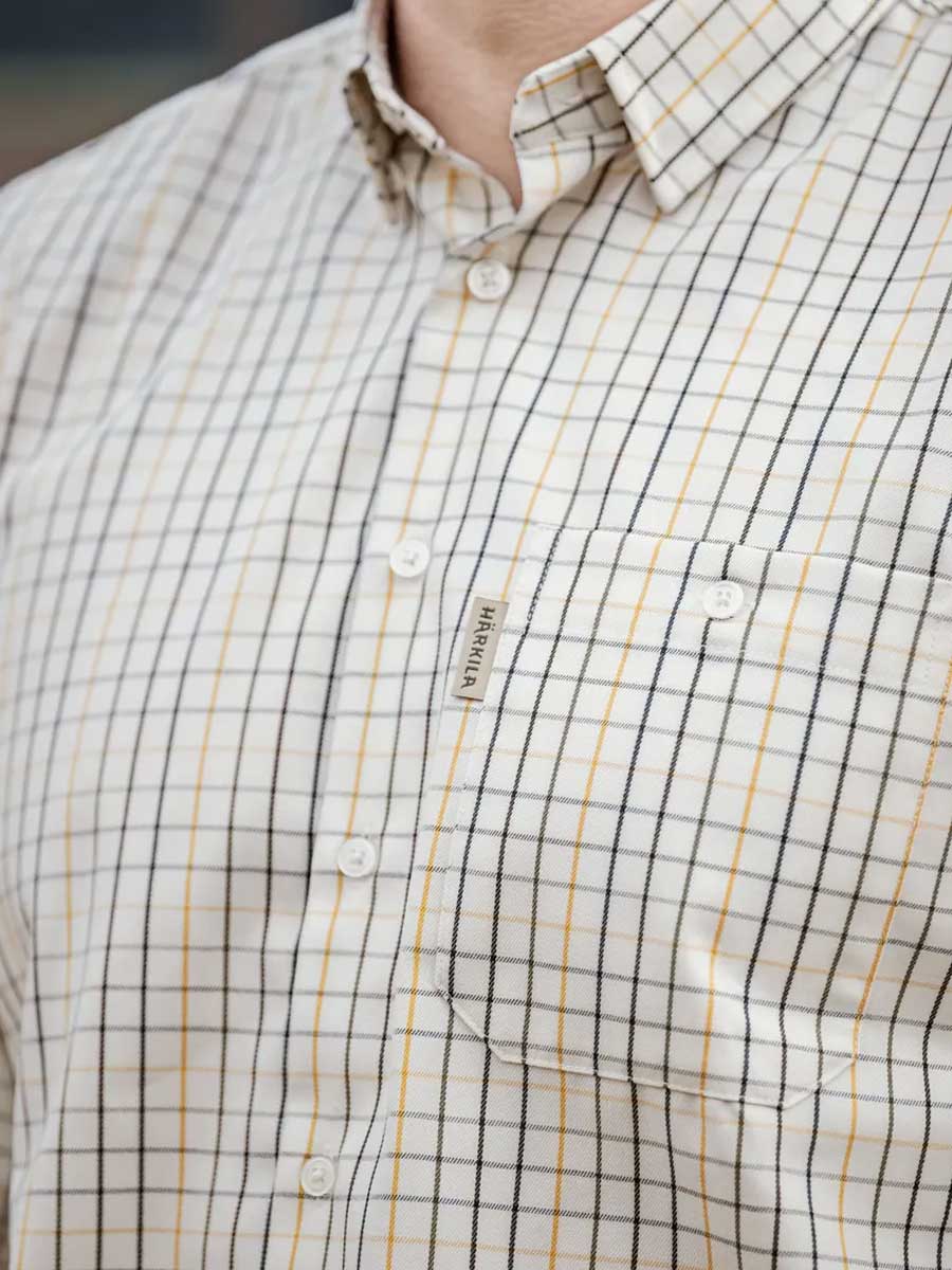 HARKILA Haywood Wool Blend Long Sleeve Shirt - Mens - Arrowwood Yellow Check
