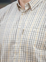 HARKILA Haywood Wool Blend Long Sleeve Shirt - Mens - Arrowwood Yellow Check