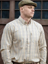 HARKILA Haywood Wool Blend Long Sleeve Shirt - Mens - Arrowwood Yellow Check