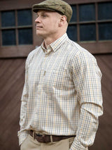 HARKILA Haywood Wool Blend Long Sleeve Shirt - Mens - Arrowwood Yellow Check