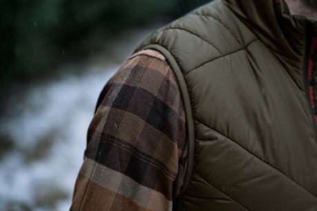 HARKILA Heat Insulated Waistcoat - Mens - Willow Green / Shadow Brown