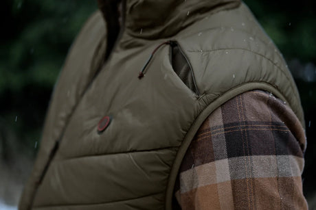 HARKILA Heat Insulated Waistcoat - Mens - Willow Green / Shadow Brown