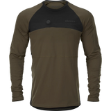 HARKILA Heat USB-C L/S T-Shirt - Mens - Willow Green & Black