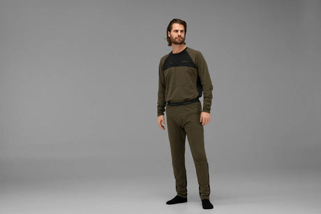 HARKILA Heat USB-C L/S T-Shirt - Mens - Willow Green & Black