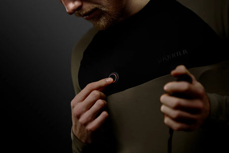 HARKILA Heat USB-C L/S T-Shirt - Mens - Willow Green & Black