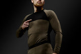 HARKILA Heat USB-C L/S T-Shirt - Mens - Willow Green & Black