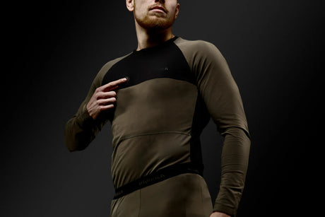 HARKILA Heat USB-C L/S T-Shirt - Mens - Willow Green & Black