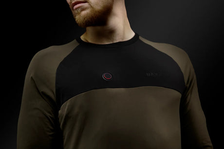 HARKILA Heat USB-C L/S T-Shirt - Mens - Willow Green & Black