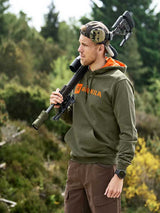 HARKILA Identity Hoodie - Mens - Grape Leaf / Mandarin Orange