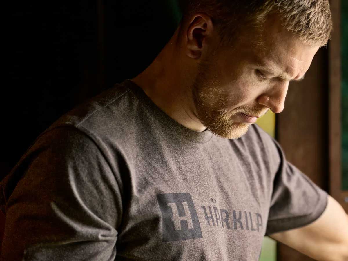 HARKILA Identity T-shirt - Mens - Brown Melange