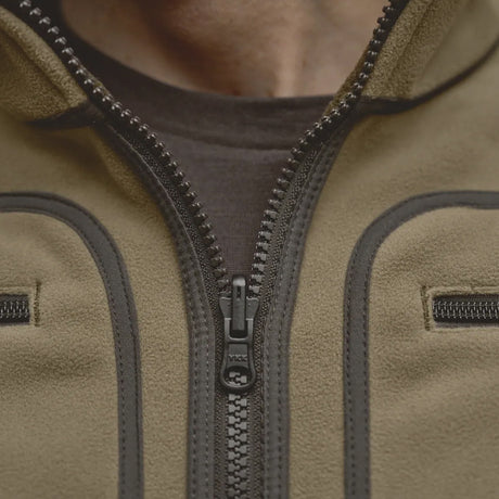 HARKILA Kamko Fleece - Mens Reversible Windstopper - Dark Antique Bronze / Willow Green