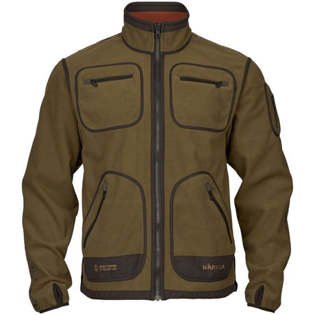 HARKILA Kamko Fleece - Mens Reversible Windstopper - Dark Olive / Arabian Spice