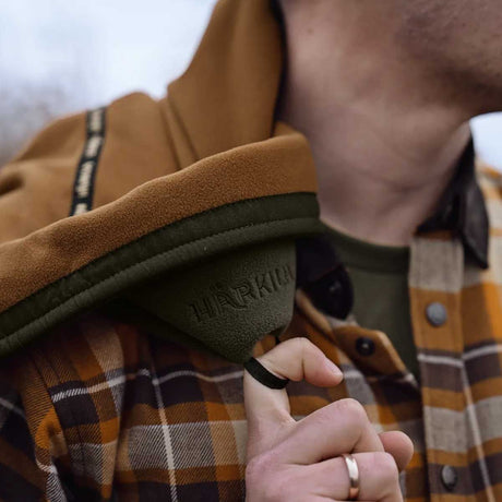 HARKILA Kamko Fleece - Mens Reversible Windstopper - Forest Night / Rustique Clay