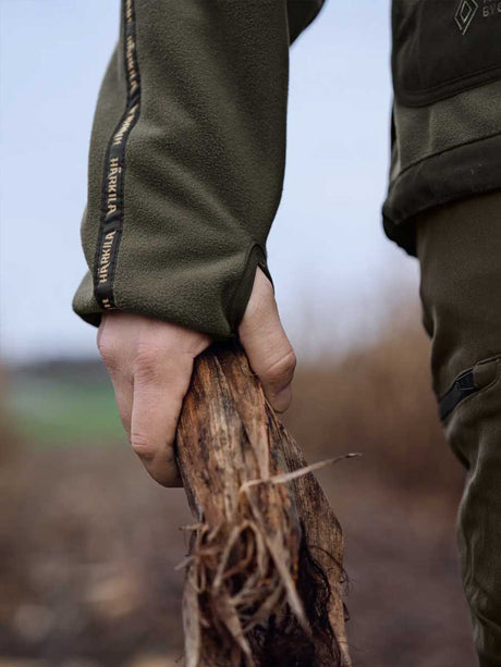 HARKILA Kamko Fleece - Mens Reversible Windstopper - Forest Night / Rustique Clay