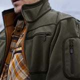 HARKILA Kamko Fleece - Mens Reversible Windstopper - Forest Night / Rustique Clay