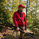HARKILA Kamko Regal Fleece Jacket - Mens Reversible Windstopper - Red / Brown